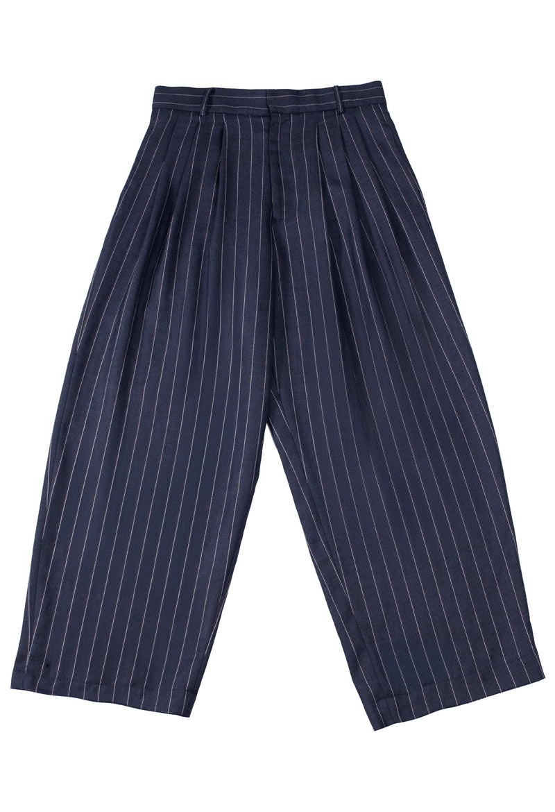 Garro Pants - Pinstriped Linen