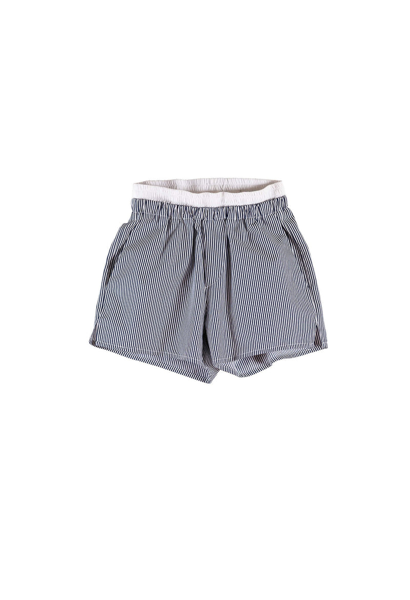 Lezama Shorts — Stripe Poplin