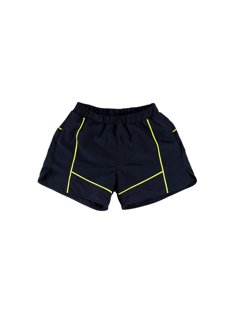 Swim Suit — Navy/Neon Nylon